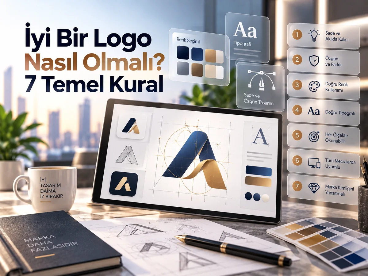 İyi Bir Logo Nasıl Olmalı? 7 Temel Kural yazısı için hazırlanan kapak görseli