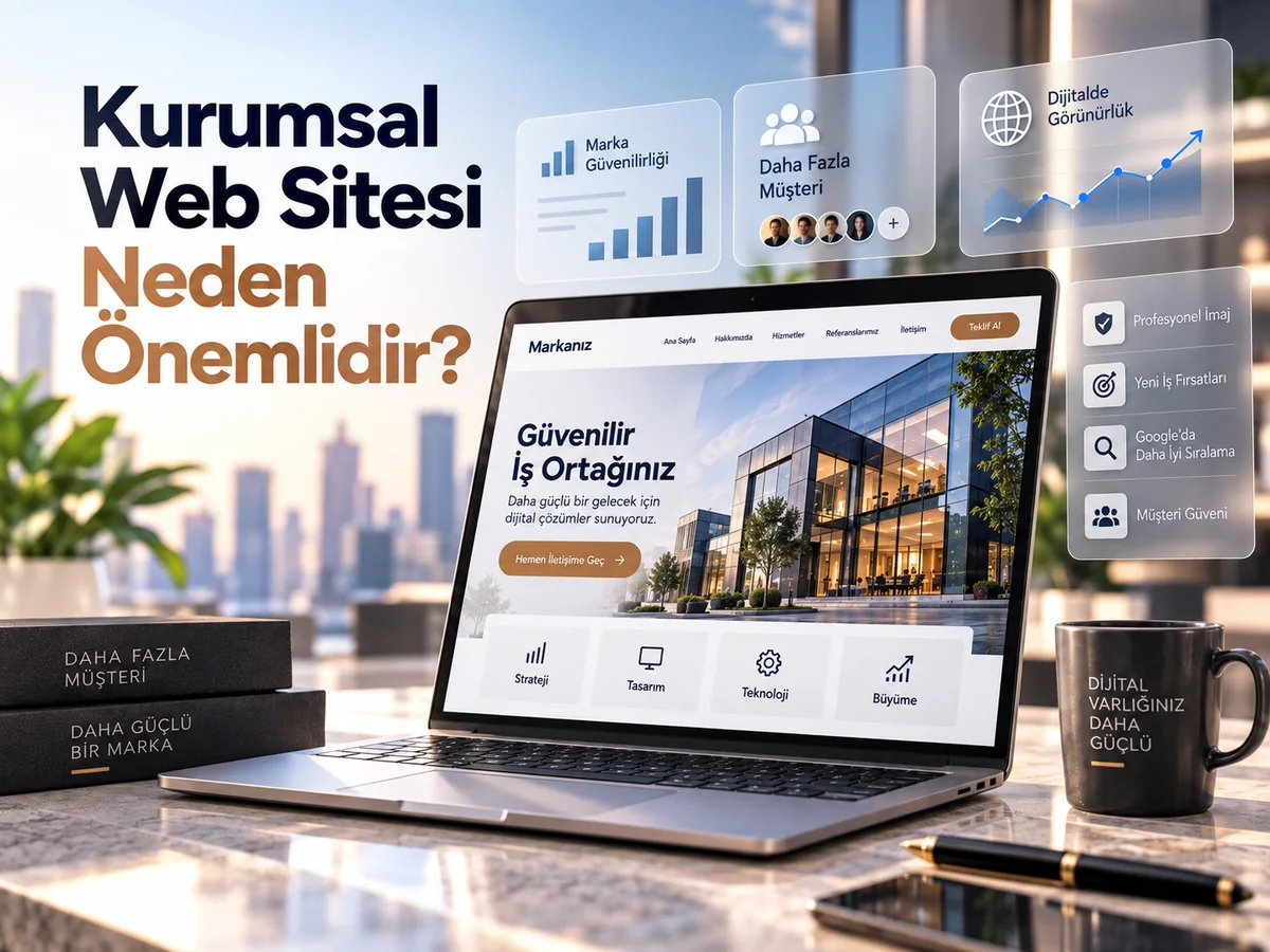 Kurumsal Web Sitesi Neden Önemlidir? yazısı için hazırlanan kapak görseli