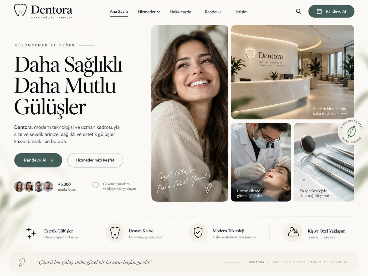 Diş Kliniği için demo web sitesi tasarımı 11