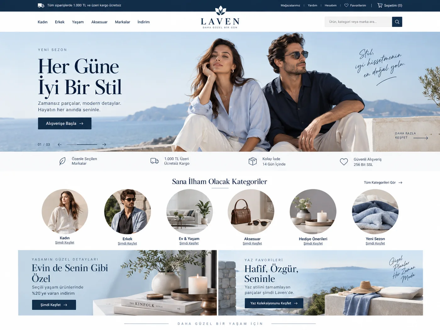 Giyim Mağazası için demo web sitesi tasarımı 10